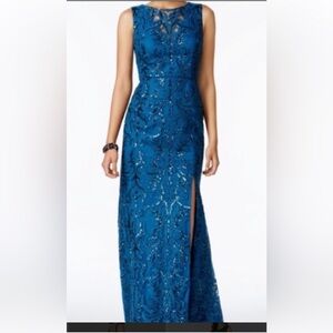 Adrianna Papell Teal Sequin Dress